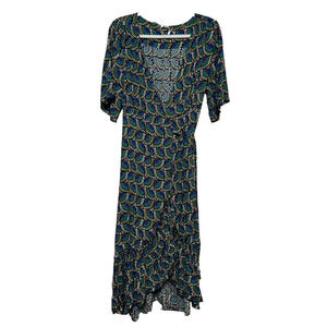 Silk‎ & Salt Journey Maxi Wrap Dress African Peacock